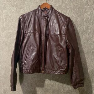 Wilson Dark Maroon Leather Jacket